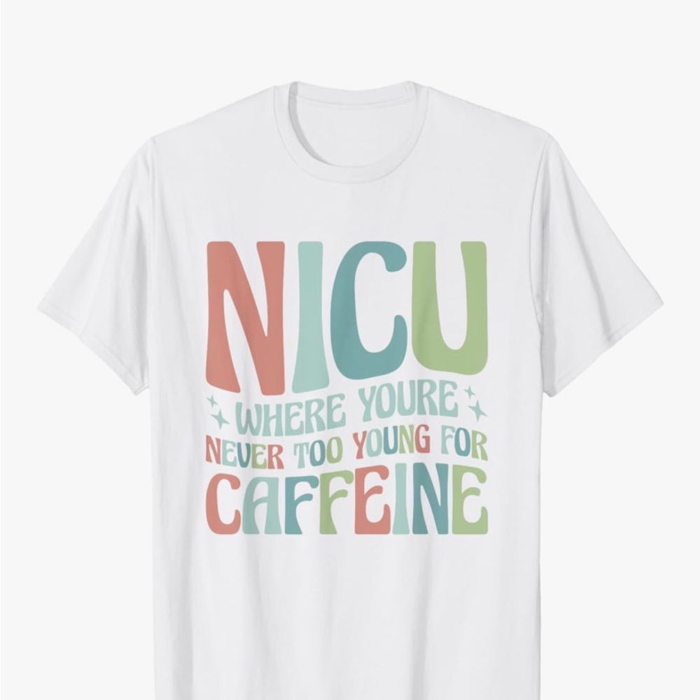 White NICU Graphic T-Shirt